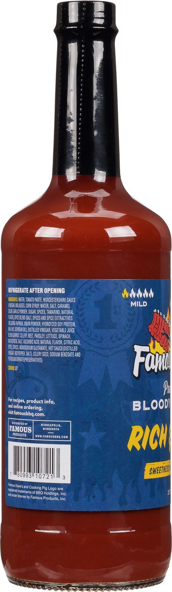 slide 4 of 14, Famous Dave's Rich & Sassy Premium Mild Bloody Mary Mix - 32 fl oz, 32 fl oz