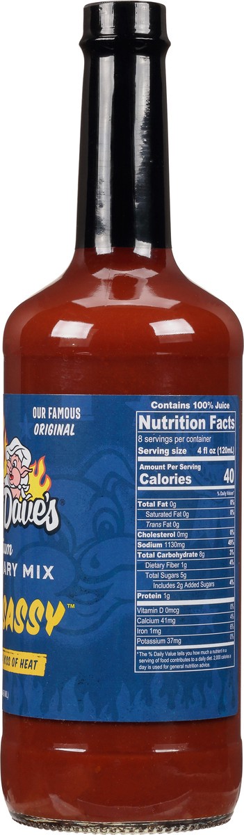 slide 7 of 14, Famous Dave's Rich & Sassy Premium Mild Bloody Mary Mix - 32 fl oz, 32 fl oz
