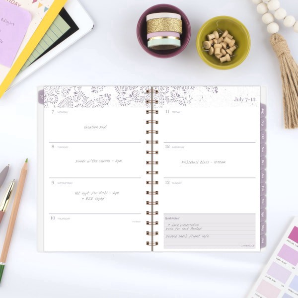 slide 8 of 10, Cambridge® Madison Academic 2025-2026 Customizable Weekly Monthly Planner, Small, 5 1/2"" x 8 1/2"", 1 ct