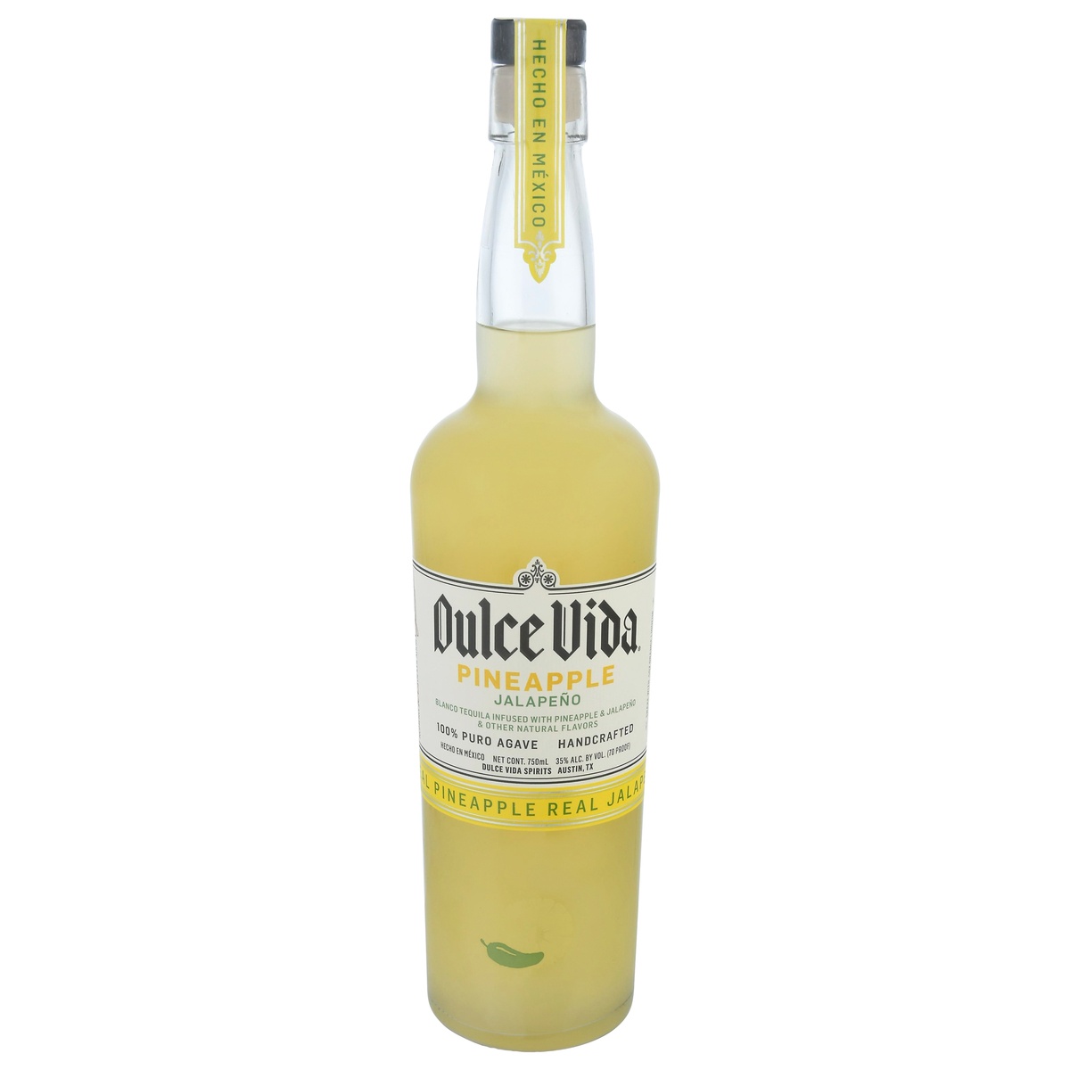 slide 1 of 1, Dulce Vida Pineapple Jalapeno Tequila, 750 ml