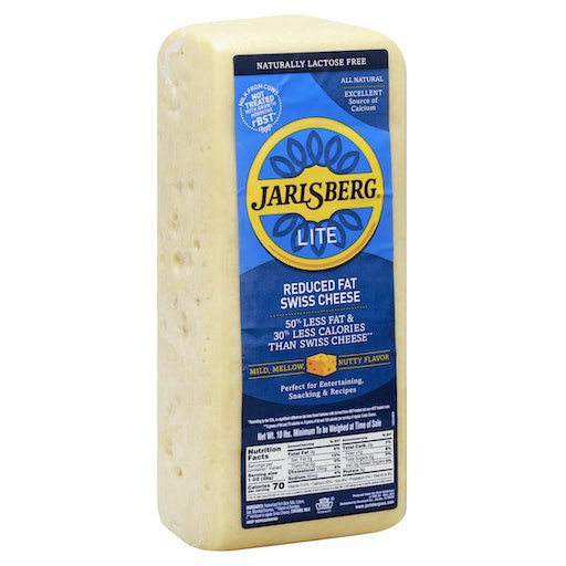 slide 1 of 1, Jarlsberg Lite Slices, per lb