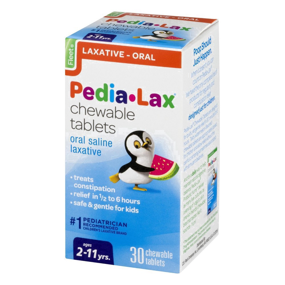 slide 104 of 114, Pedia-Lax Laxative Chewable Tablets for Kids, Ages 2-11, Watermelon Flavor, 30 CT, 30 ct