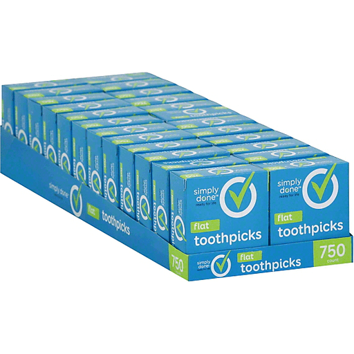 slide 3 of 3, Simply Done Flat Toothpicks, 750 ct