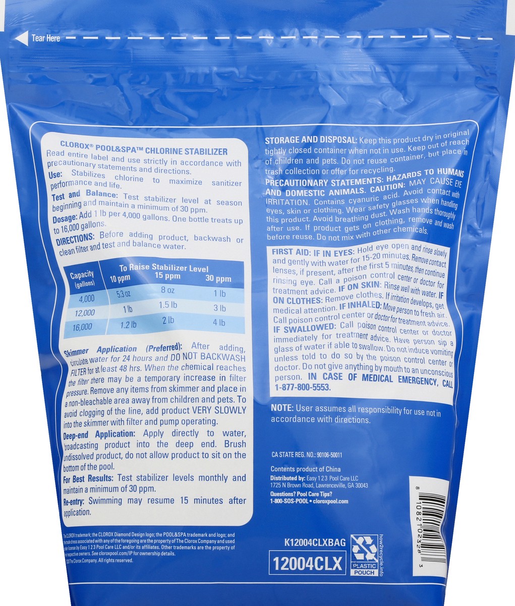 slide 6 of 6, Clorox Chlorine Stabilizer 4 lb, 4 lb