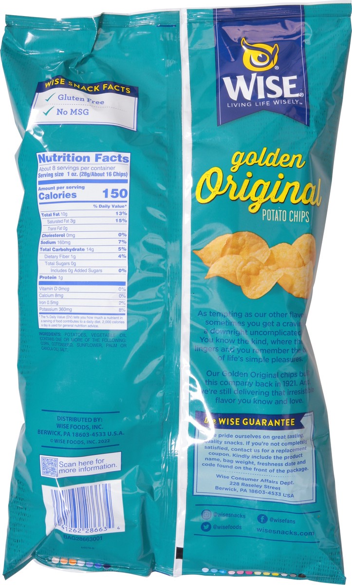 slide 11 of 11, Wise Golden Original Potato Chips 7.5 oz, 7.5 oz