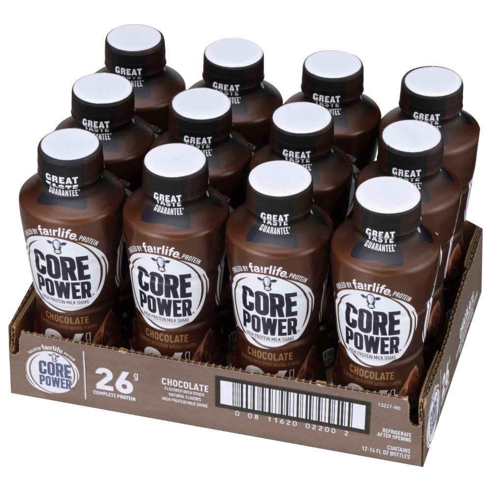slide 2 of 3, Core Power Protein Chocolate 26g Bottles, 14 fl oz; 12 Pack, 12 ct; 14 oz