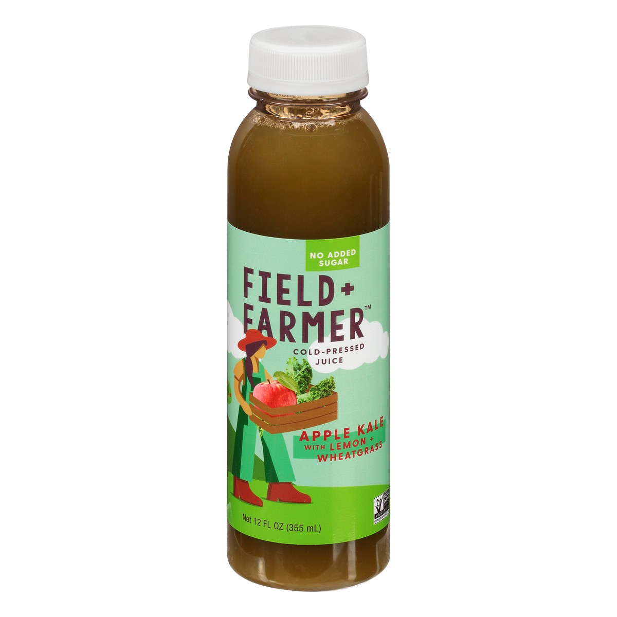 slide 5 of 12, Field + Farmer Cold Pressed Lemon and Wheatgrass Kale Apple Juice, 12 fl oz