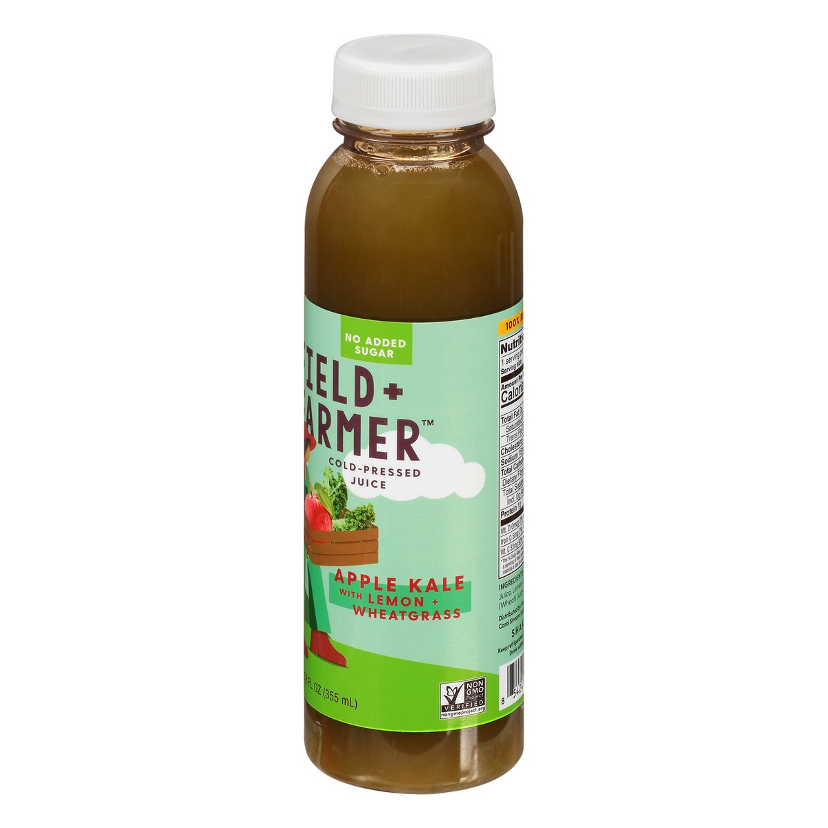 slide 8 of 12, Field + Farmer Cold Pressed Lemon and Wheatgrass Kale Apple Juice, 12 fl oz