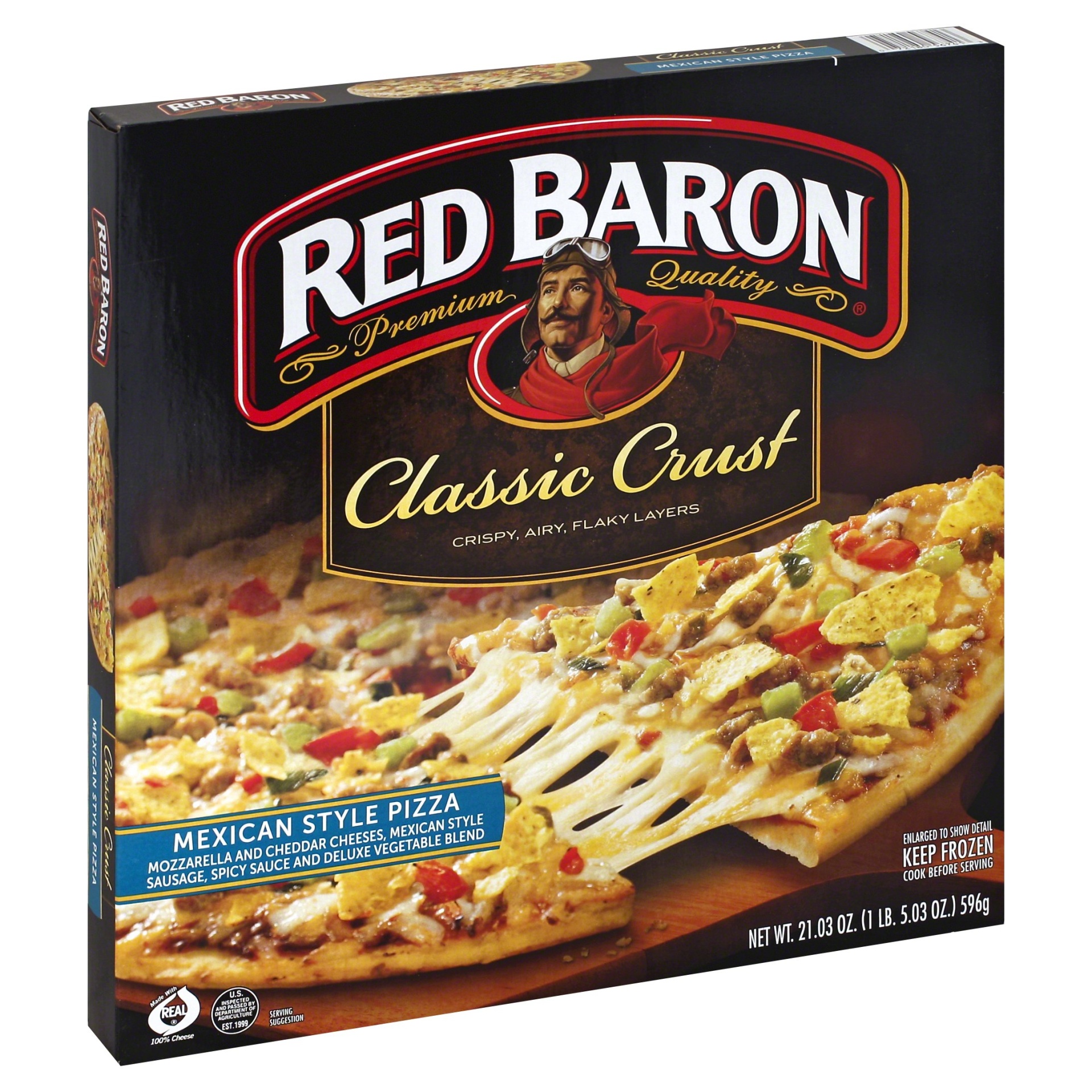 slide 1 of 9, Red Baron Pizza 21.03 oz, 21.03 oz