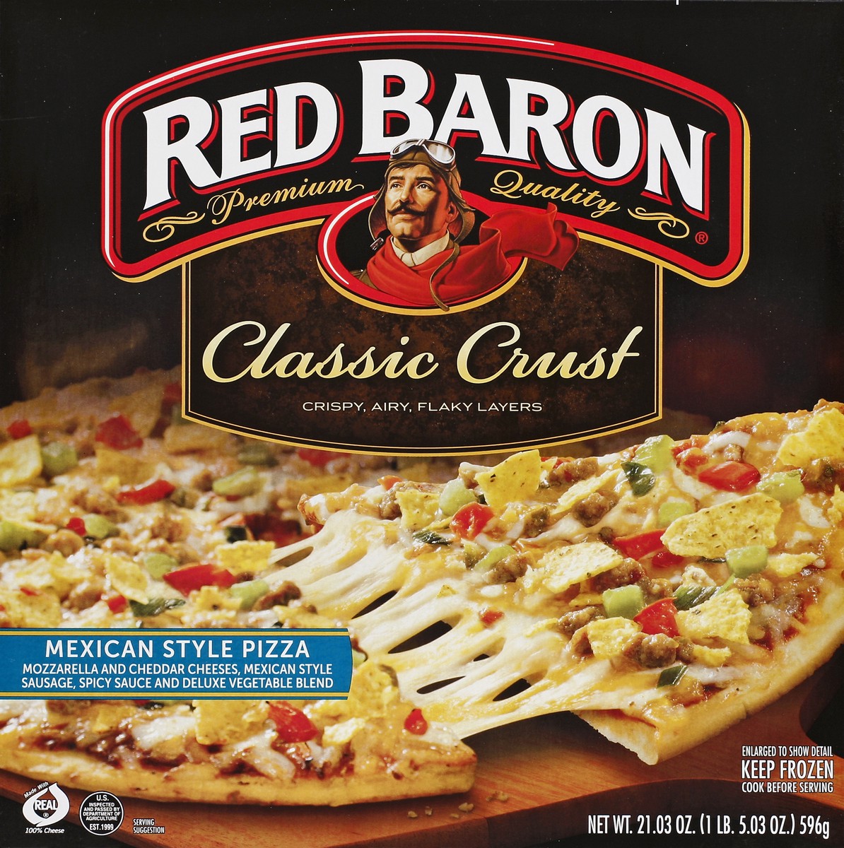 slide 1 of 5, Red Baron Pizza 21.03 oz, 21.03 oz