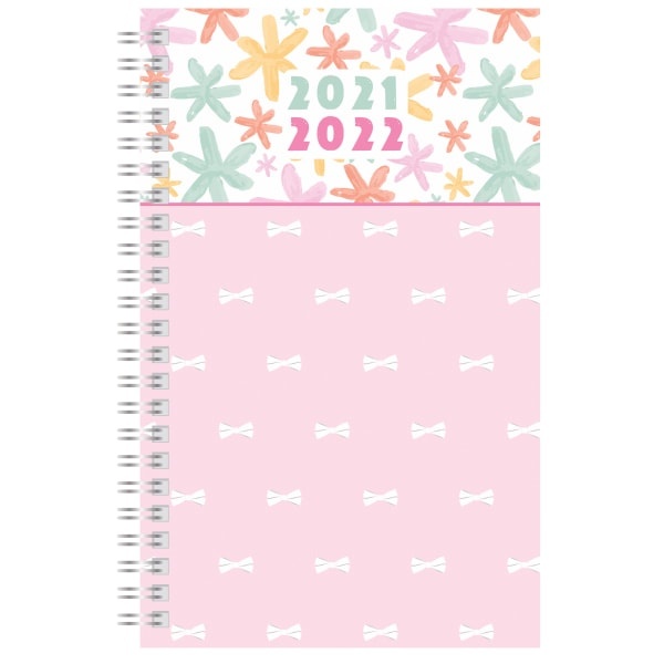 slide 1 of 3, Office Depot Brand Fashion Weekly/Monthly Academic Planner, 5'' X 8'', Charlottes Bows, July 2021 To June 2022, Dx200565-011, 1 ct