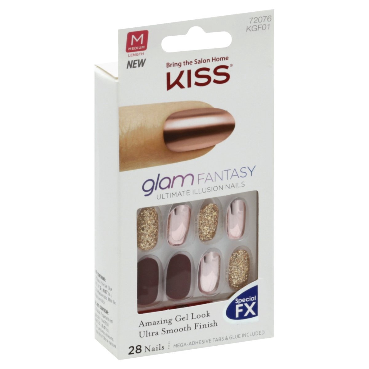 slide 1 of 1, Kiss Glam Fantasy Nails - Tan Lines, 1 ct