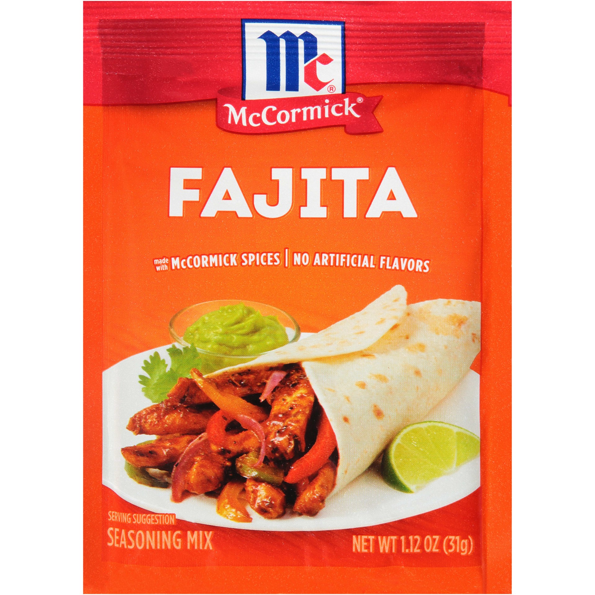 slide 1 of 5, McCormick Fajita Seasoning Mix, 1.12 oz