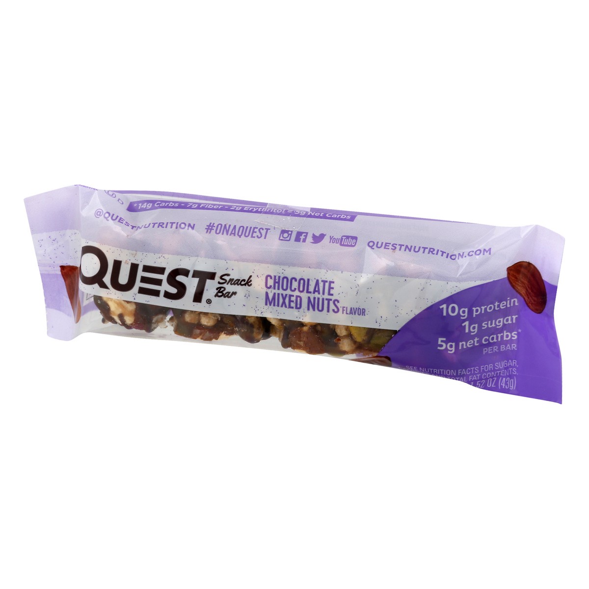 slide 11 of 12, Quest Mixed Nuts Snack Bar, 1.52 oz