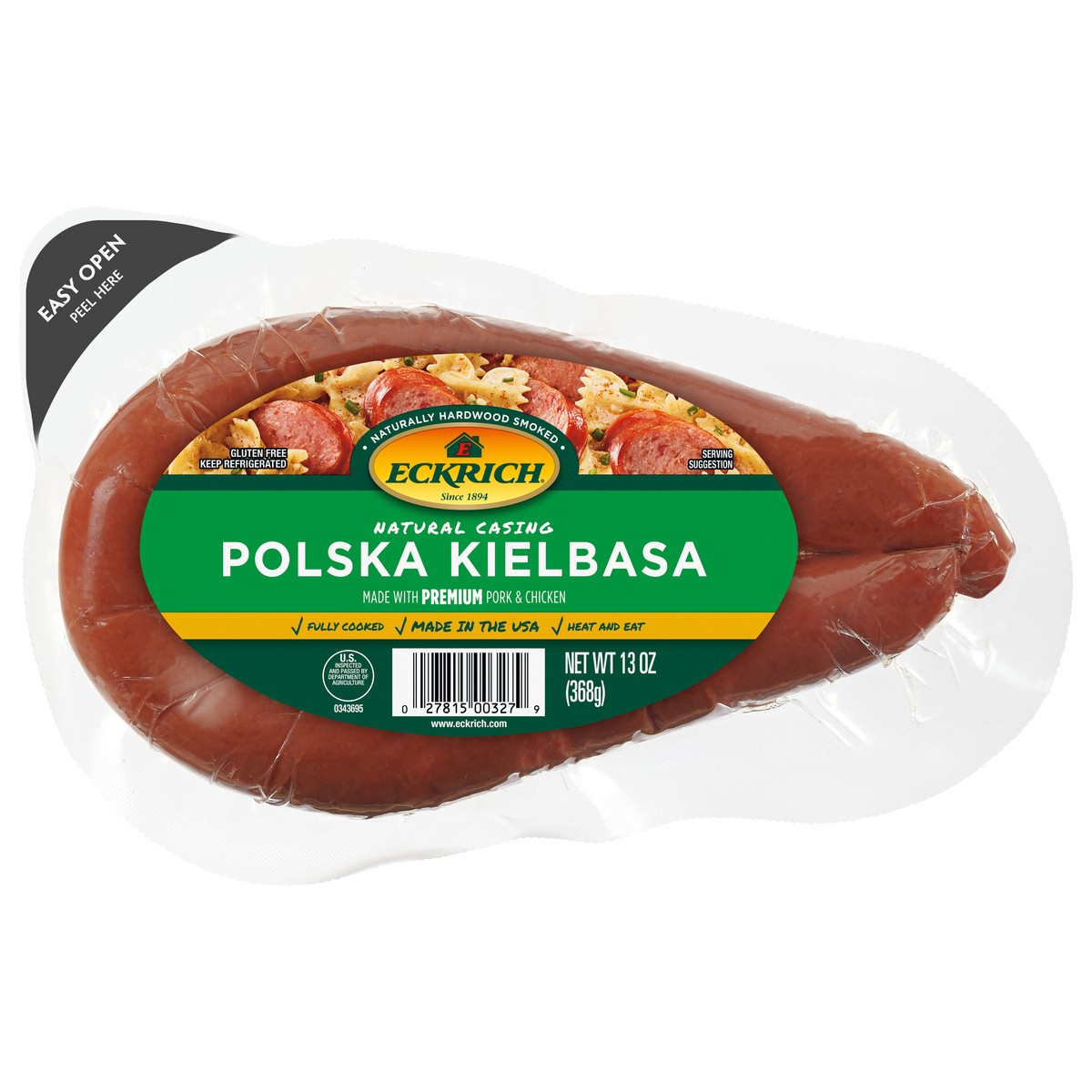 slide 1 of 3, Eckrich Polska Kielbasa, 13 oz