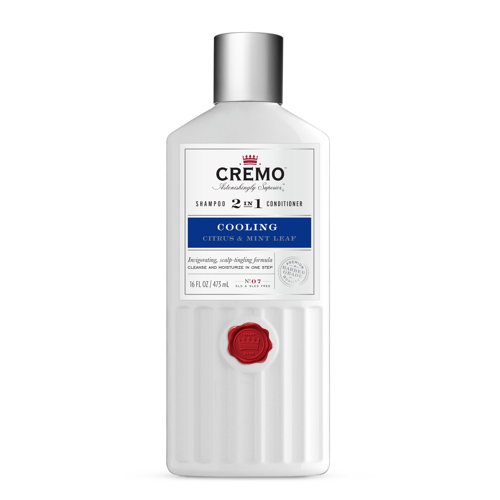 slide 1 of 4, Cremo Shampoo 2-n-1 Shampoo & Conditioner, Cooling Citrus & Mint Leaf, 16oz, 16 oz