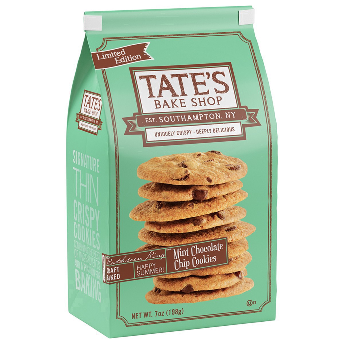 slide 43 of 61, Tate's Bake Shop Mint Chocolate Chip Cookies, Limited Edition- 7 oz, 7 oz