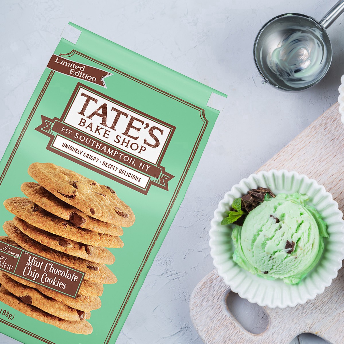 slide 46 of 61, Tate's Bake Shop Mint Chocolate Chip Cookies, Limited Edition- 7 oz, 7 oz