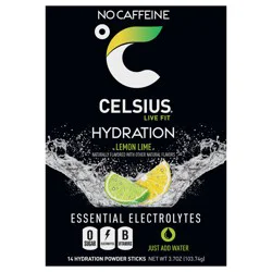 CELSIUS HYDRATION™ Lemon Lime Flavor, Essential Electrolyte Hydration Packets (Pack of 14)