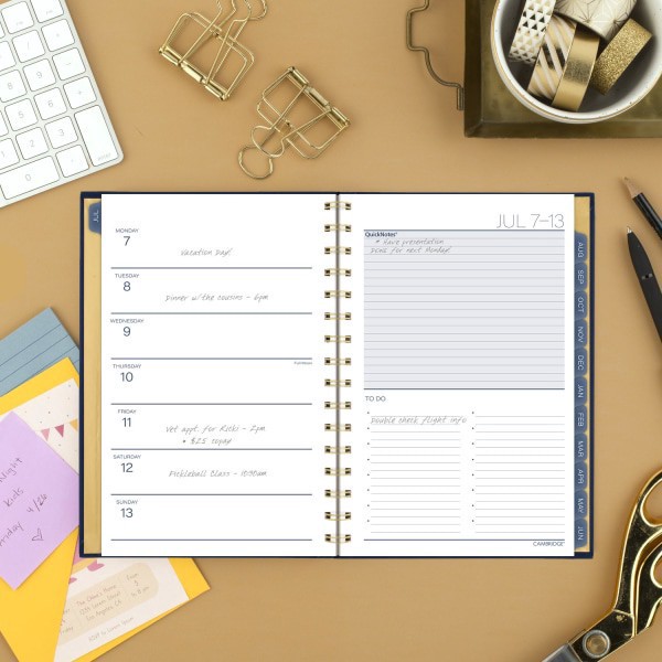 slide 2 of 10, Cambridge® Solstice Academic 2025-2026 Weekly Monthly Planner, Small, 5 1/2"" x 8 1/2"", 1 ct