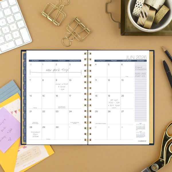 slide 8 of 10, Cambridge® Solstice Academic 2025-2026 Weekly Monthly Planner, Small, 5 1/2"" x 8 1/2"", 1 ct