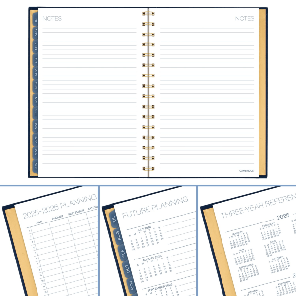 slide 6 of 10, Cambridge® Solstice Academic 2025-2026 Weekly Monthly Planner, Small, 5 1/2"" x 8 1/2"", 1 ct