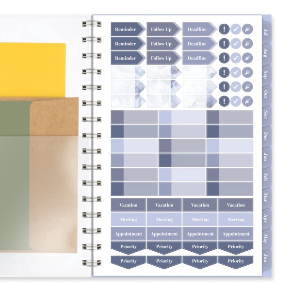 slide 7 of 10, Cambridge® Dewdrop Academic 2025-2026 Weekly Monthly Planner, Small, 5 1/2"" x 8 1/2"", 1 ct