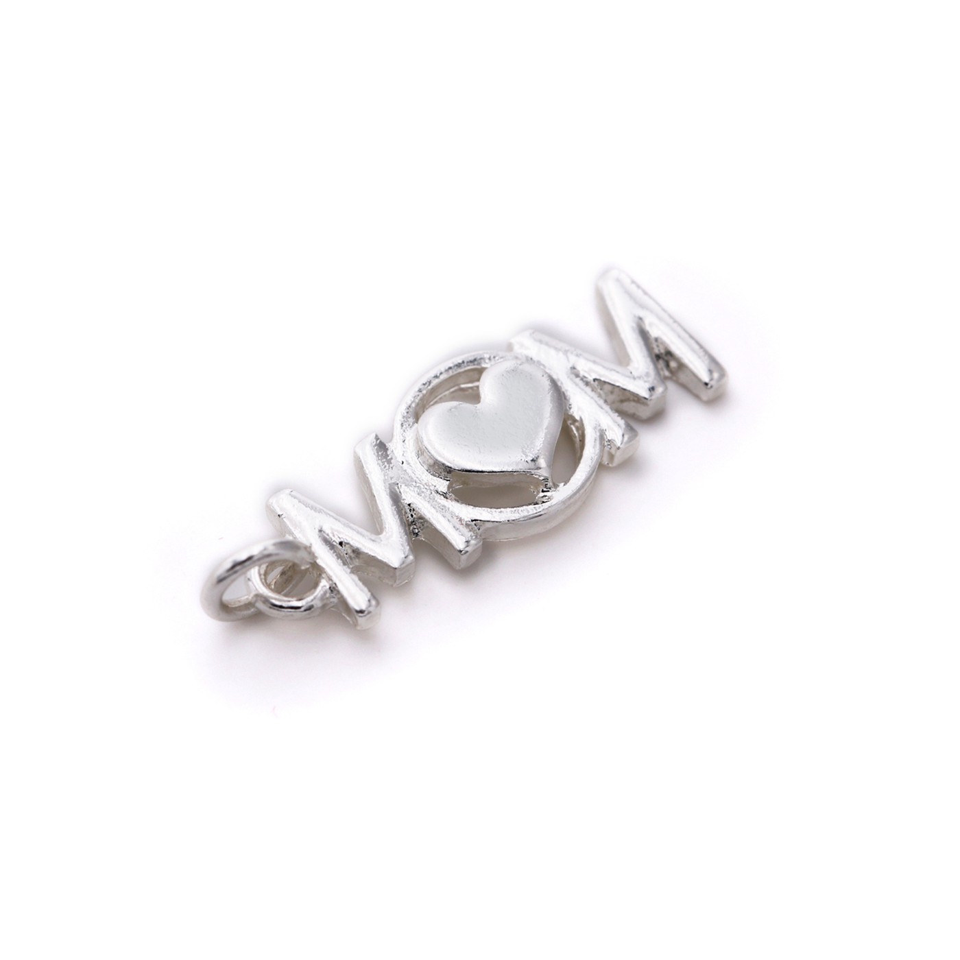 slide 4 of 4, Charmalong Silver Plated Mom Charm By Bead Landing, 0.91 in x 0.32 in