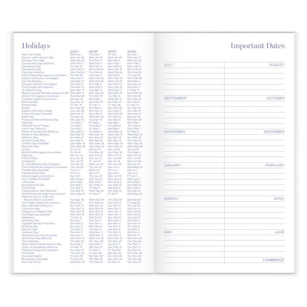 slide 8 of 10, Cambridge® Aqueous Academic 2025-2027 Two Year Monthly Planner, Pocket, 3 1/2"" x 6"", 1 ct