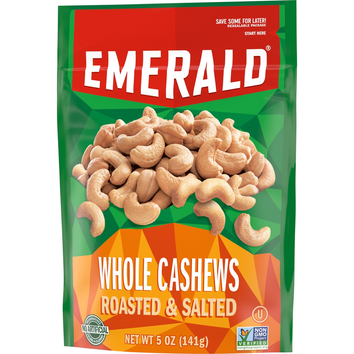 slide 3 of 11, Emerald Roasted & Salted Whole Cashews, 5 oz