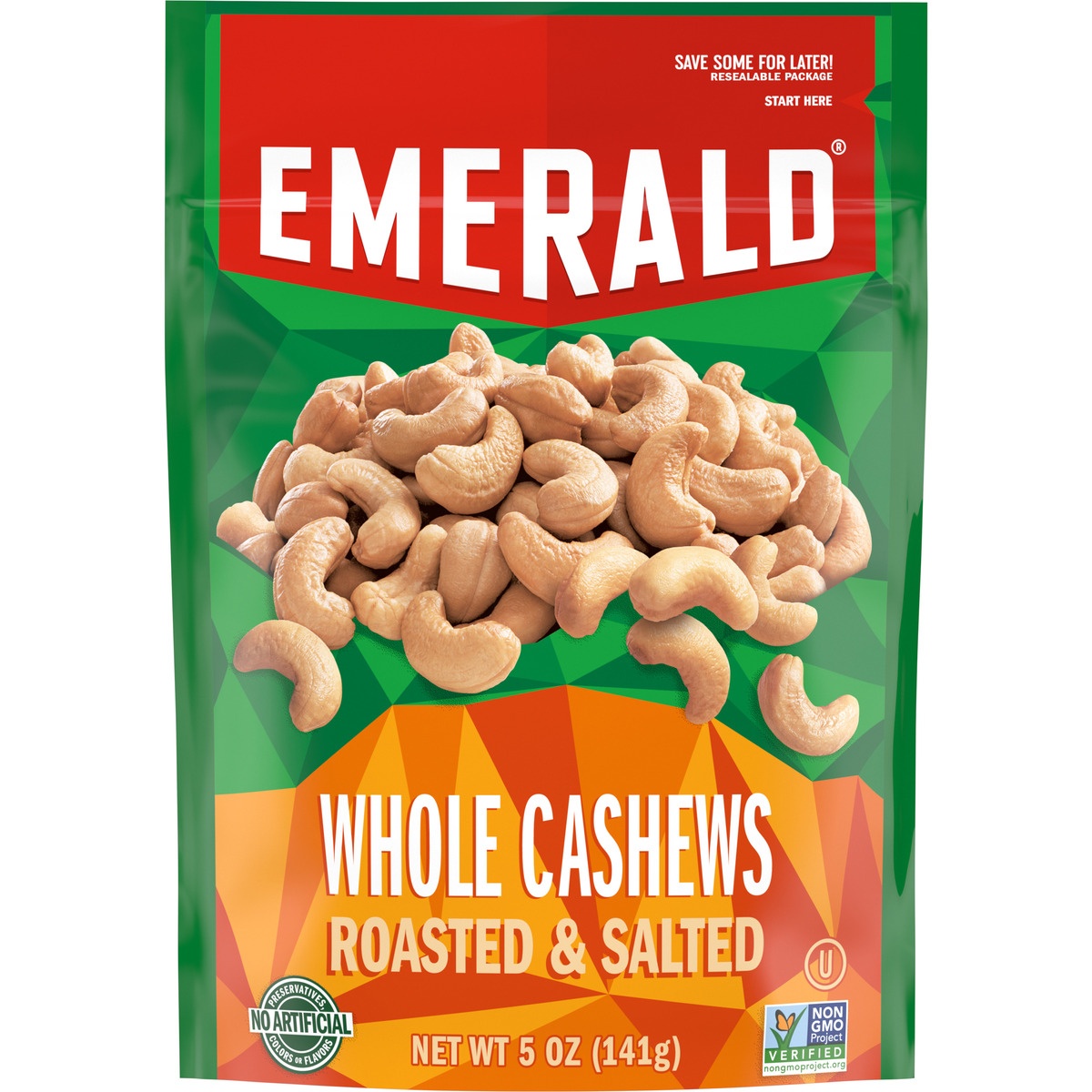 slide 1 of 11, Emerald Roasted & Salted Whole Cashews, 5 oz