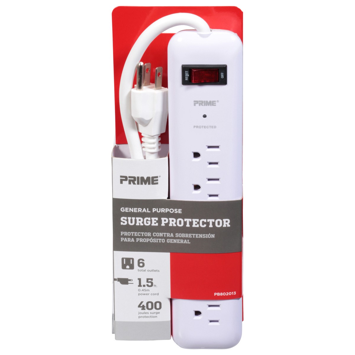 slide 1 of 9, Prime General Purpose Surge Protector 1 ea, 1 ct