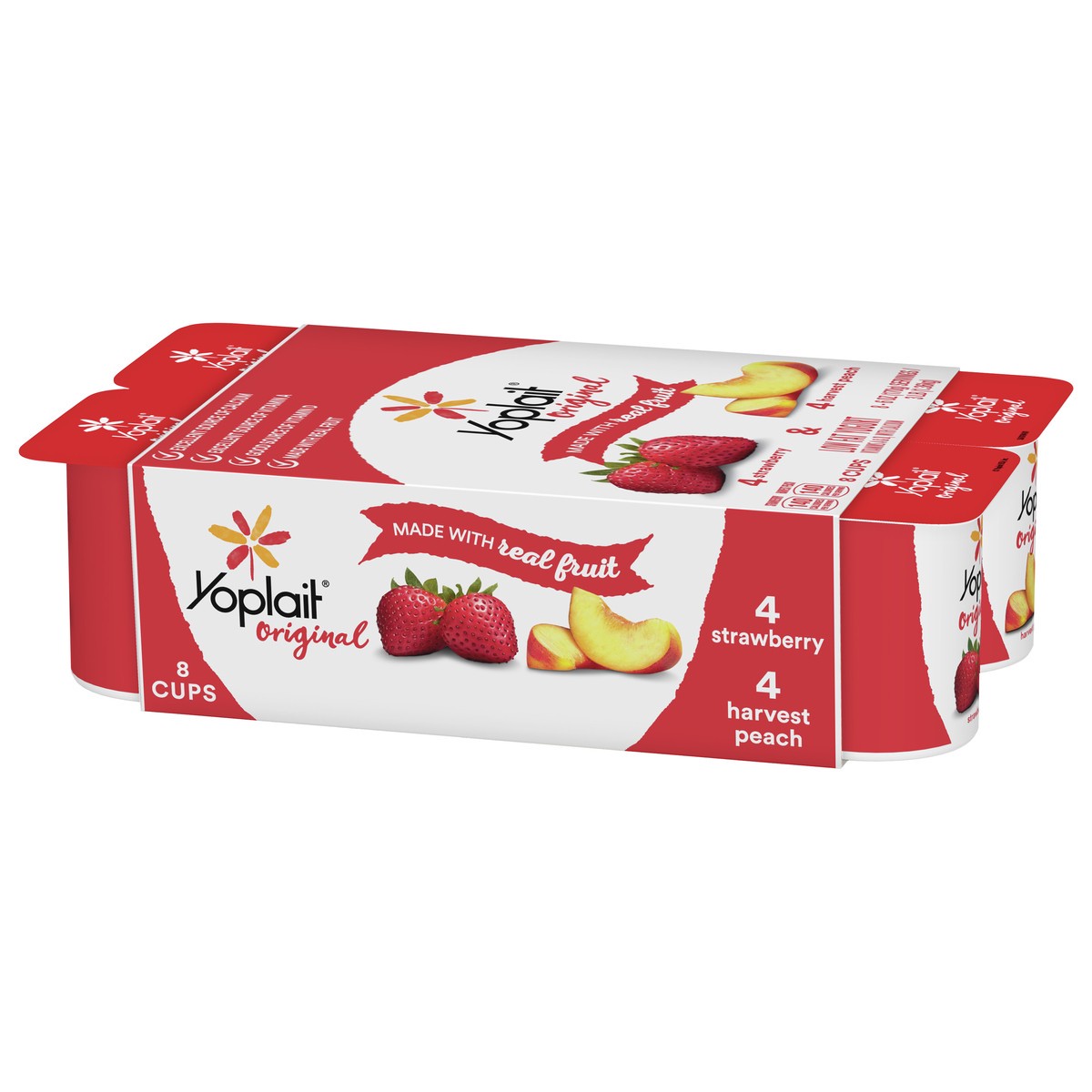 slide 3 of 9, Yoplait Original Low Fat Yogurt Pack, 8 Ct, 6 OZ Fruit Yogurt Cups, 8 ct