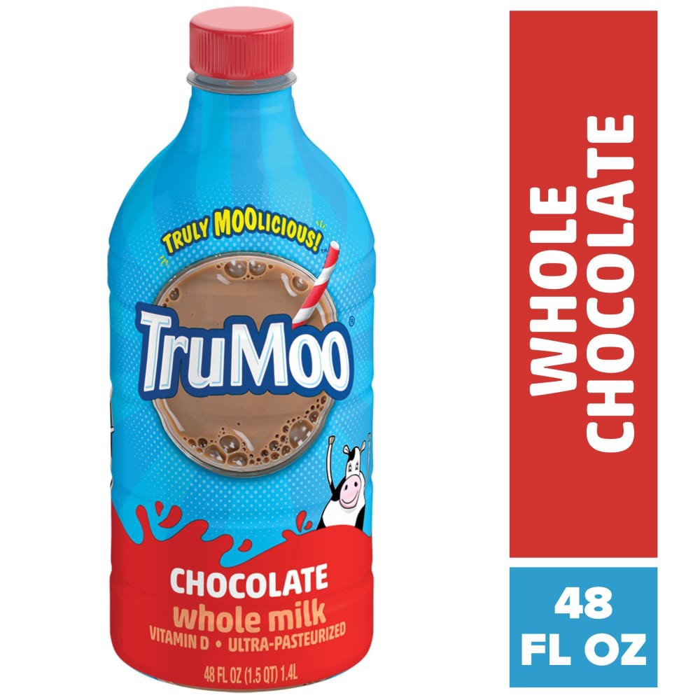 slide 2 of 6, TruMoo Ultra-Pasteurized Vitamin D Whole Chocolate Milk 48 Fl Oz, 48 fl oz