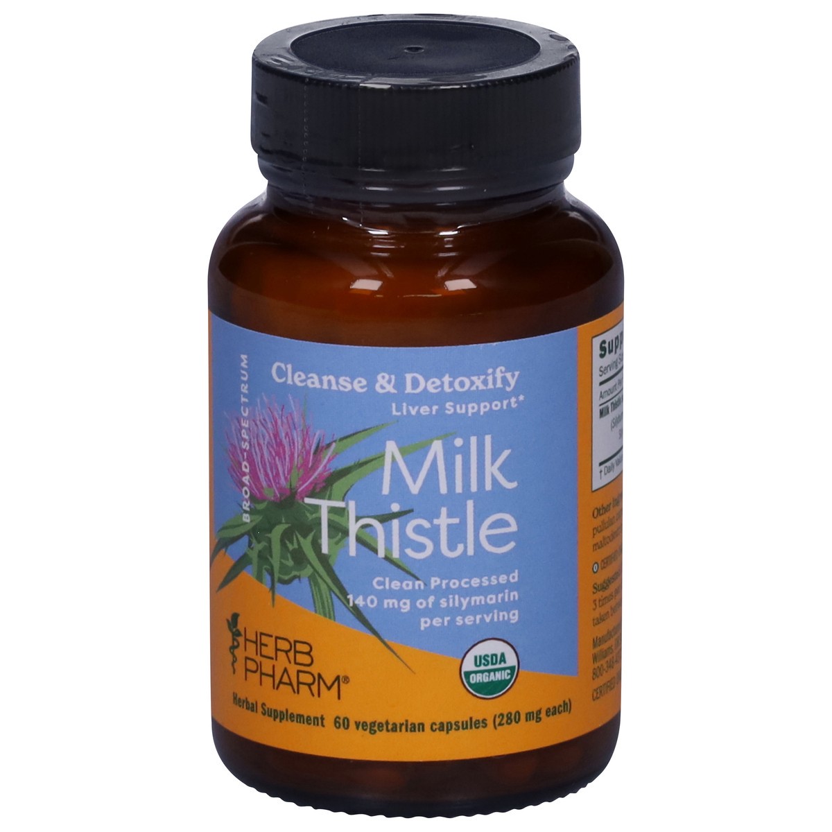 slide 11 of 12, Herb Pharm 280 mg Milk Thistle 60 Vegetarian Capsules, 60 ct