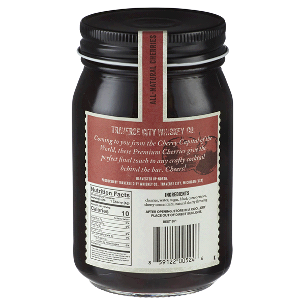 slide 2 of 5, Traverse City Whiskey Co. Premium Cocktail Cherries - 16 oz, 21.5 oz