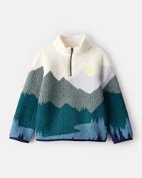 Oshkosh Boys Mountain Quarter-Zip Sherpa Pullover Multi 7