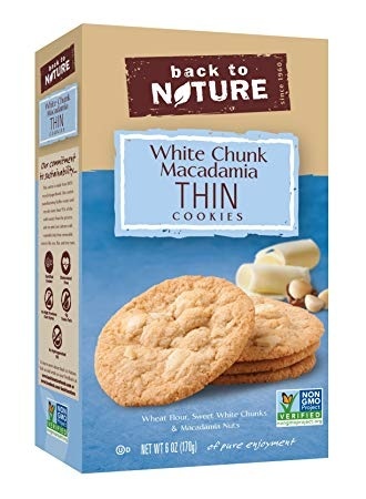 slide 1 of 1, Back to Nature White Chunk Macadamia Thin Cookies, 6 oz