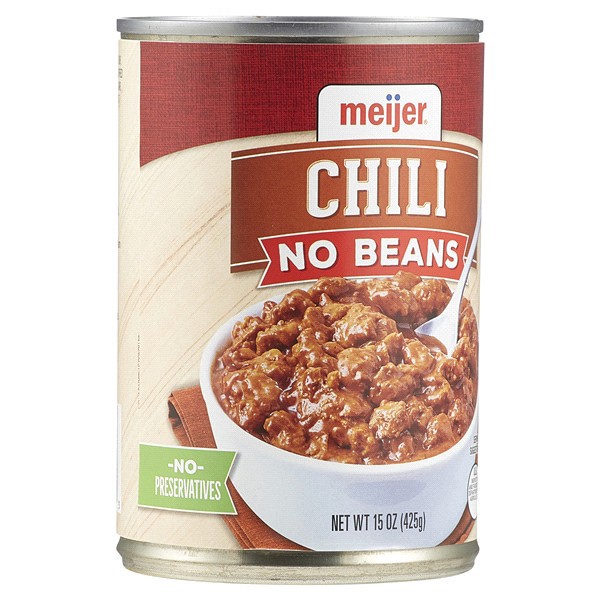 slide 4 of 29, Meijer No Beans Chili, 15 oz