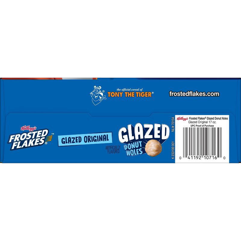 slide 5 of 9, Kellogg's Frosted Flakes Glazed Donut Holes Breakfast Cereal- 17 oz, 17 oz