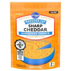 Kroger Reduced Fat Sharp Cheddar Shredded Cheese