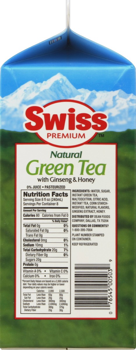 slide 3 of 4, Swiss Premium Tea Green With Ginseng & Honey, 