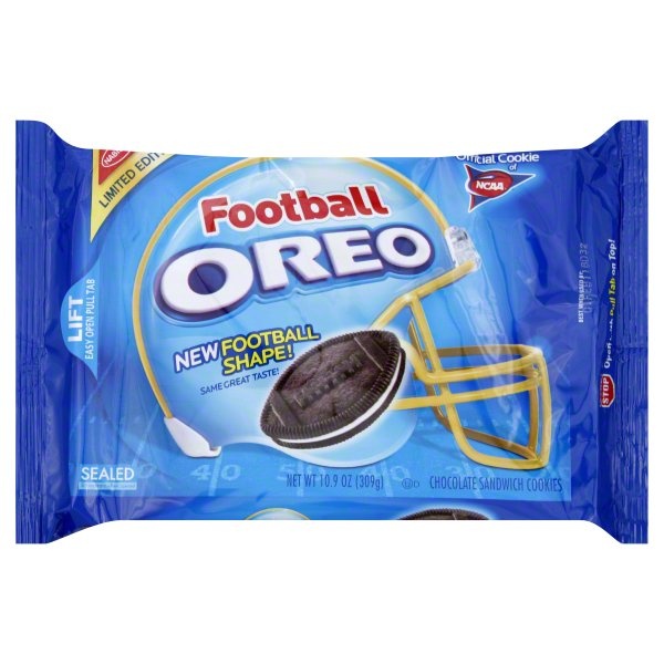 slide 1 of 1, Oreo Cookies Football Shaped, 10.9 oz