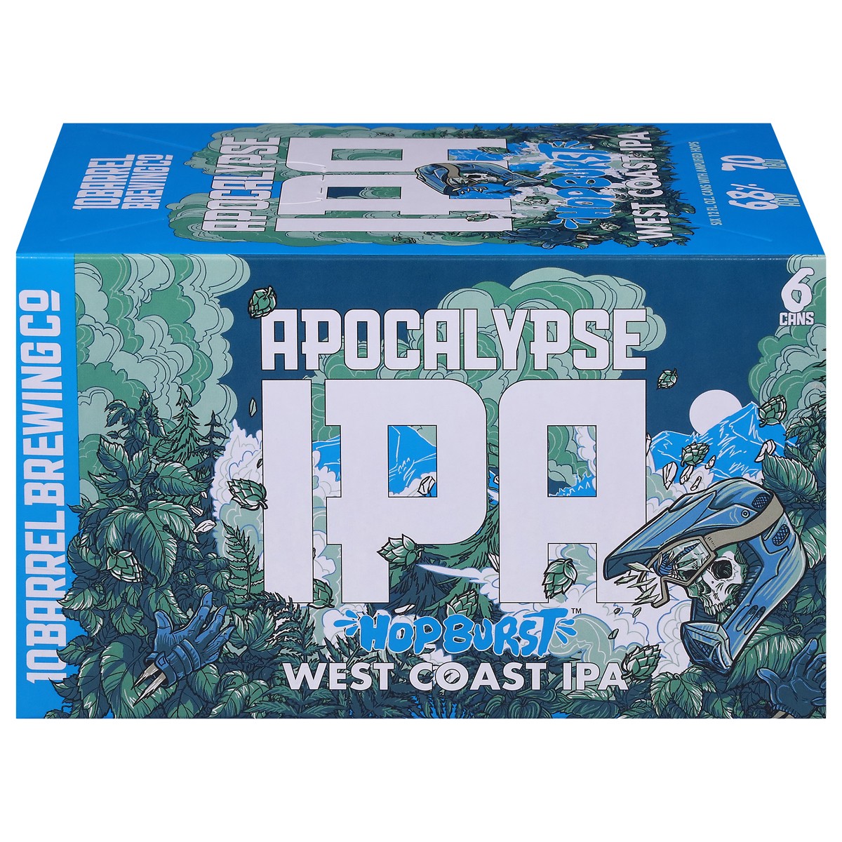 slide 1 of 4, 10 Barrel Brewing Co. IPA West Coast Apocalypse Hopburst Beer Can 6 ea, 6 ct