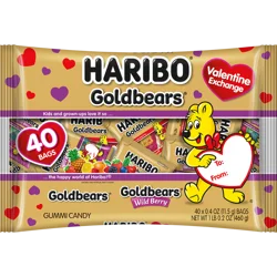 Haribo Goldbears Valentine's Wild Berry Gummi Candy Exchange Kit