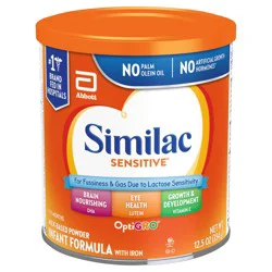 Similac Sensitive OptiGro Milk-Based Powder Infant Formula with Iron Stage 1 12.5 oz