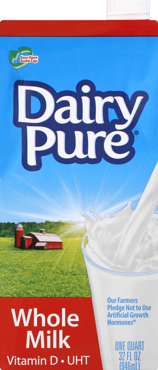 slide 4 of 4, Dairy Pure Whole Milk, 1 qt