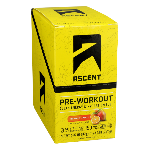 slide 1 of 1, Ascent Orange Mango Pre-workout Box, 1 ct