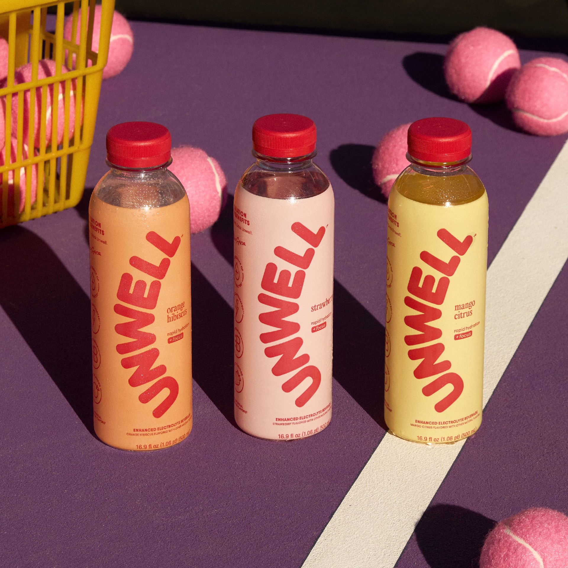 slide 3 of 7, Unwell Hydration Electrolyte Drink for Rapid Hydration + Focus – Strawberry, 16.9 fl oz