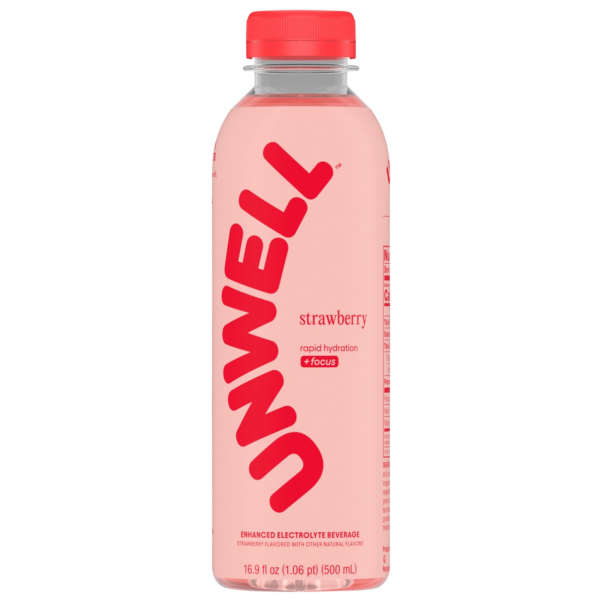 slide 1 of 7, Unwell Hydration Electrolyte Drink for Rapid Hydration + Focus – Strawberry, 16.9 fl oz